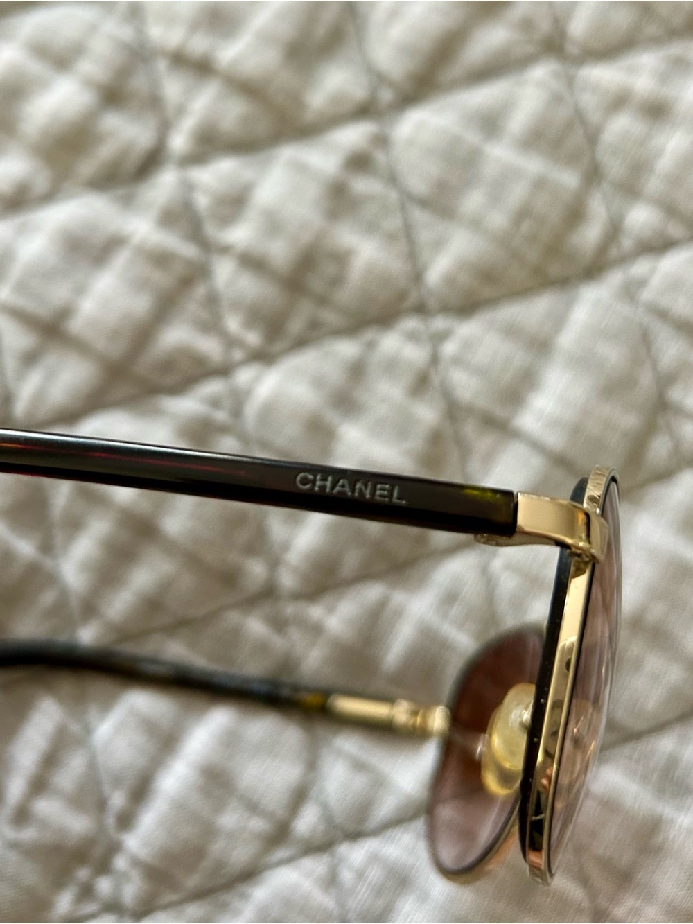 CHANEL Polarized Gold Aviator Sunglasses 4201 Full Set Italy - Picture 12 of 16